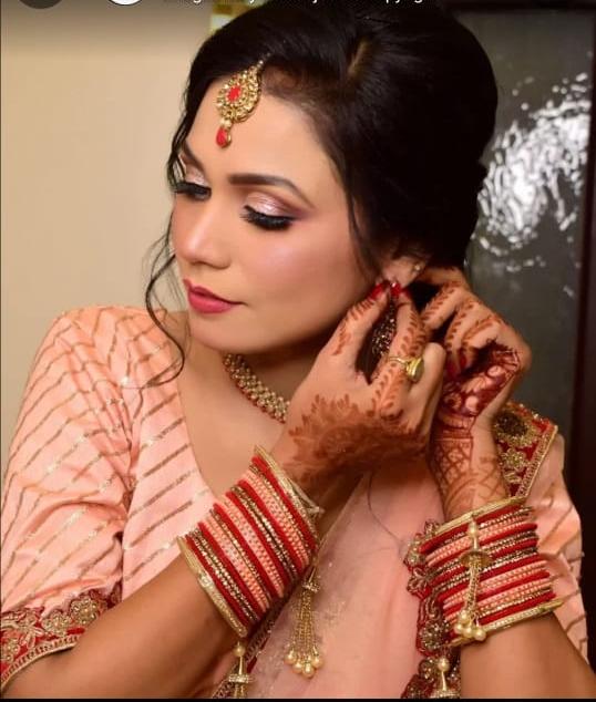 Bridal makeup close-up